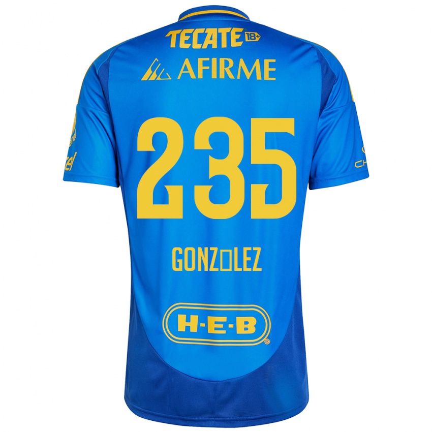 Kinder Mauricio González #235 Blau Gelb Auswärtstrikot Trikot 2024/25 T-Shirt