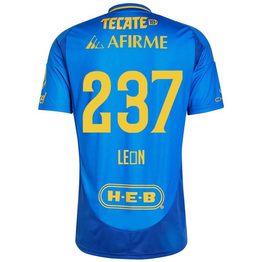 Kinder Gabriel León #237 Blau Gelb Auswärtstrikot Trikot 2024/25 T-Shirt