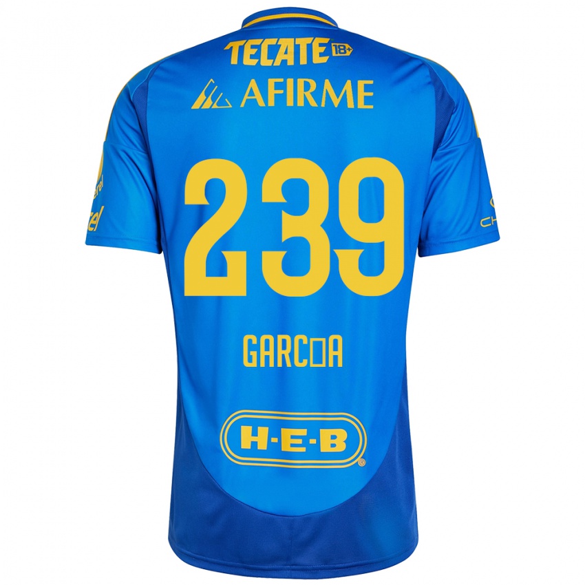 Kinder Diego García #239 Blau Gelb Auswärtstrikot Trikot 2024/25 T-Shirt