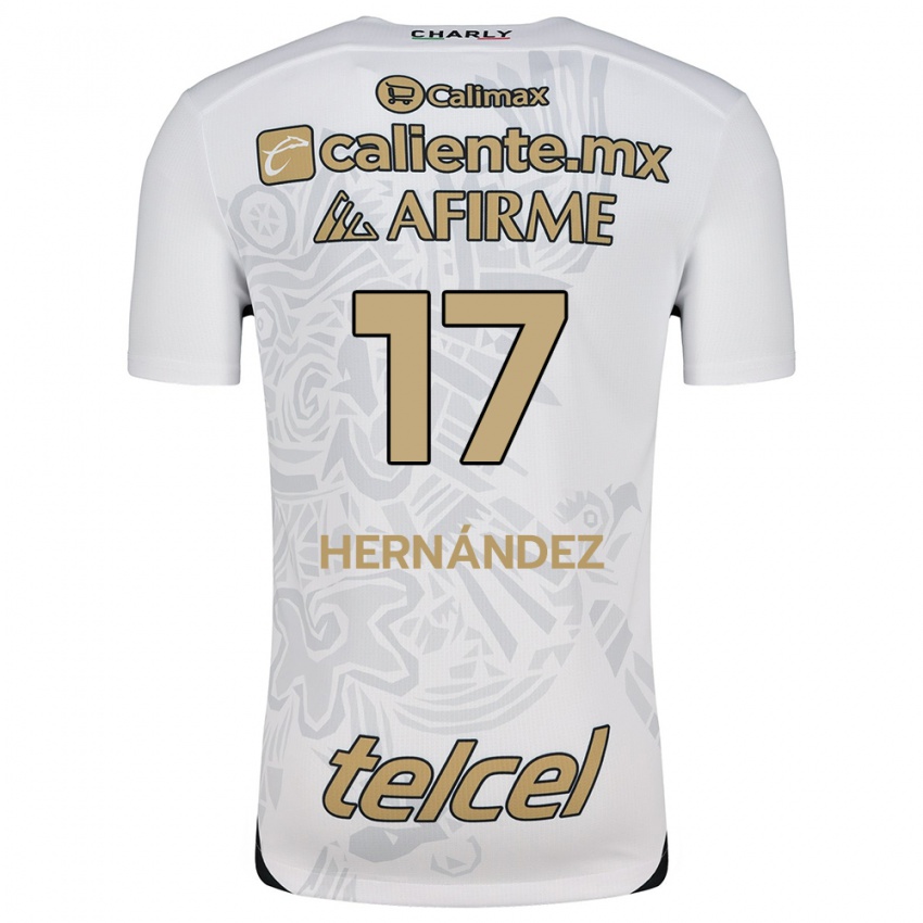 Kinder Rubén Hernández #17 Weiß Schwarz Auswärtstrikot Trikot 2024/25 T-Shirt