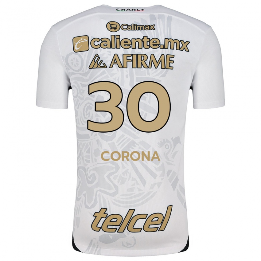 Kinder Jesús Corona #30 Weiß Schwarz Auswärtstrikot Trikot 2024/25 T-Shirt