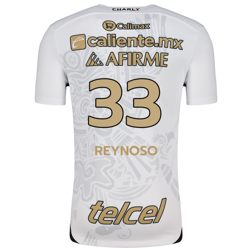 Kinder Emanuel Reynoso #33 Weiß Schwarz Auswärtstrikot Trikot 2024/25 T-Shirt