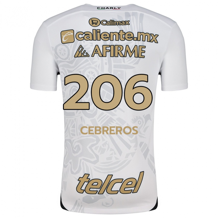 Kinder Luis Cebreros #206 Weiß Schwarz Auswärtstrikot Trikot 2024/25 T-Shirt