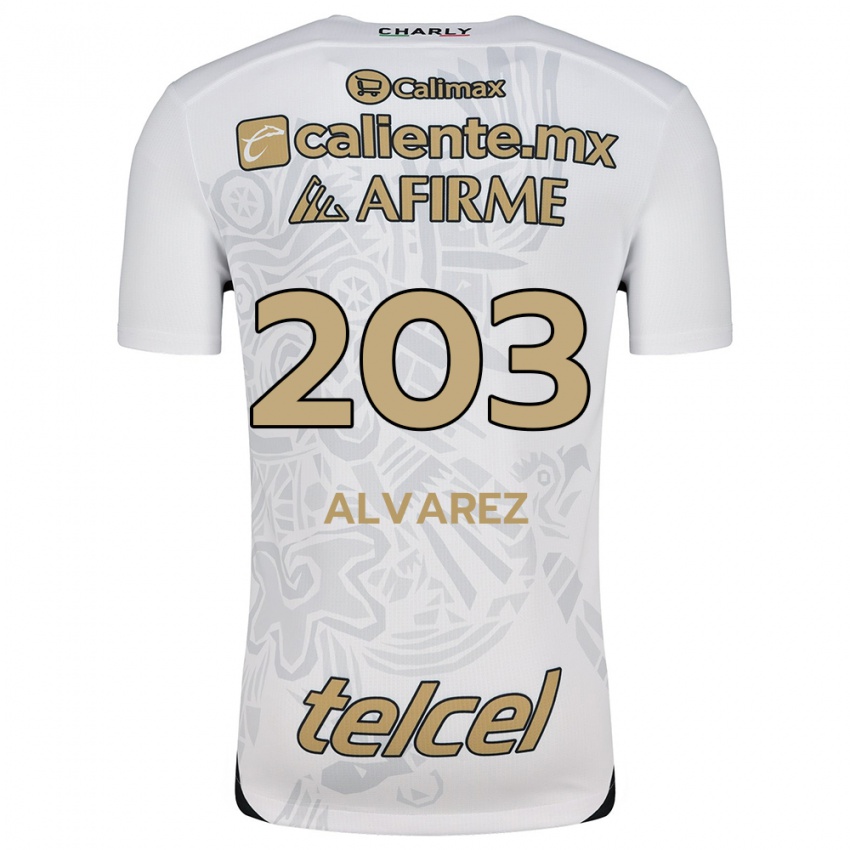 Kinder Jaime Álvarez #203 Weiß Schwarz Auswärtstrikot Trikot 2024/25 T-Shirt