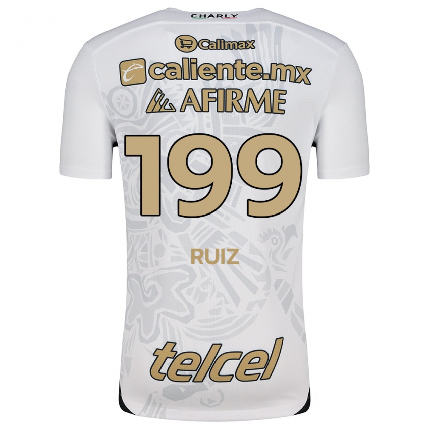 Kinder Emilio Ruiz #199 Weiß Schwarz Auswärtstrikot Trikot 2024/25 T-Shirt