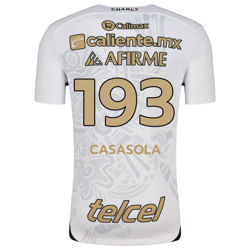 Kinder Axel Casasola #193 Weiß Schwarz Auswärtstrikot Trikot 2024/25 T-Shirt