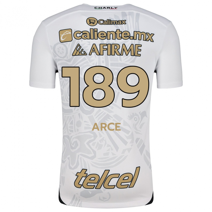 Kinder Diego Arce #189 Weiß Schwarz Auswärtstrikot Trikot 2024/25 T-Shirt