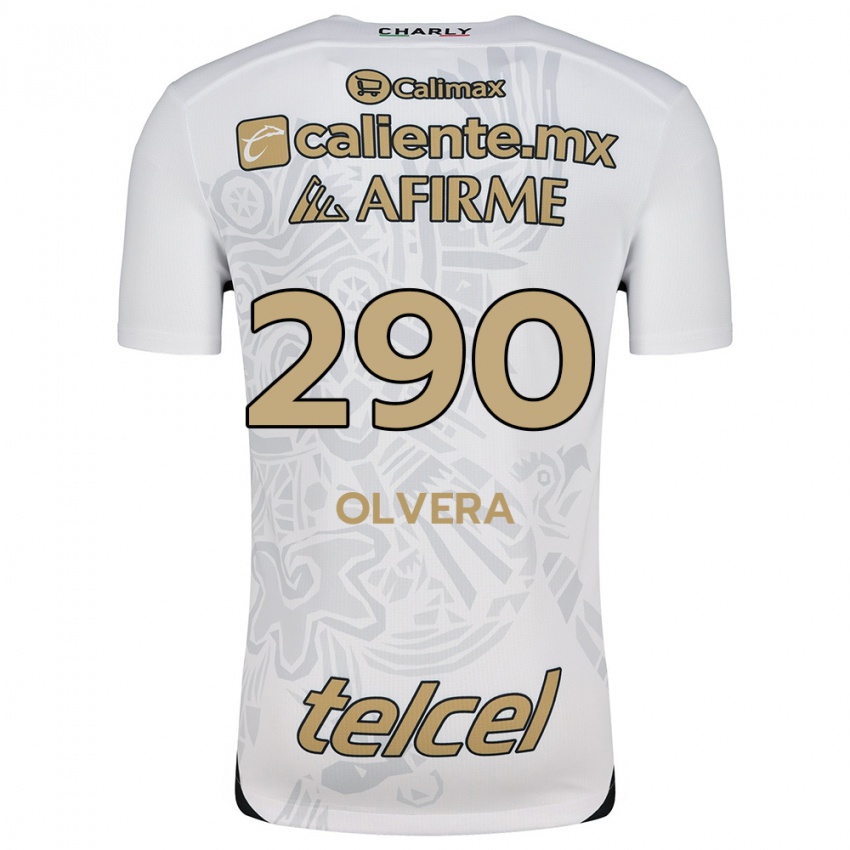 Kinder Ian Olvera #290 Weiß Schwarz Auswärtstrikot Trikot 2024/25 T-Shirt