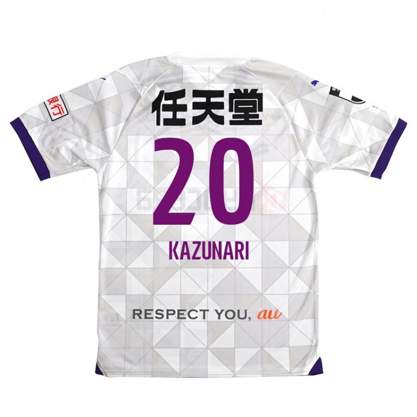 Kinder Kazunari Kita #20 Weiß Lila Auswärtstrikot Trikot 2024/25 T-Shirt