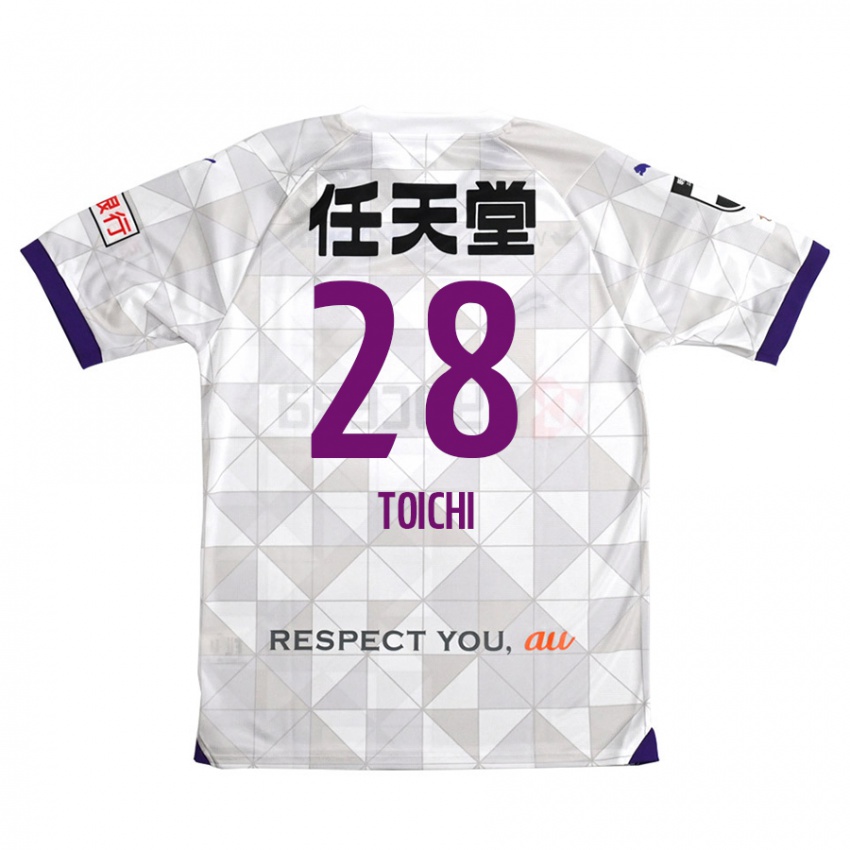 Kinder Toichi Suzuki #28 Weiß Lila Auswärtstrikot Trikot 2024/25 T-Shirt