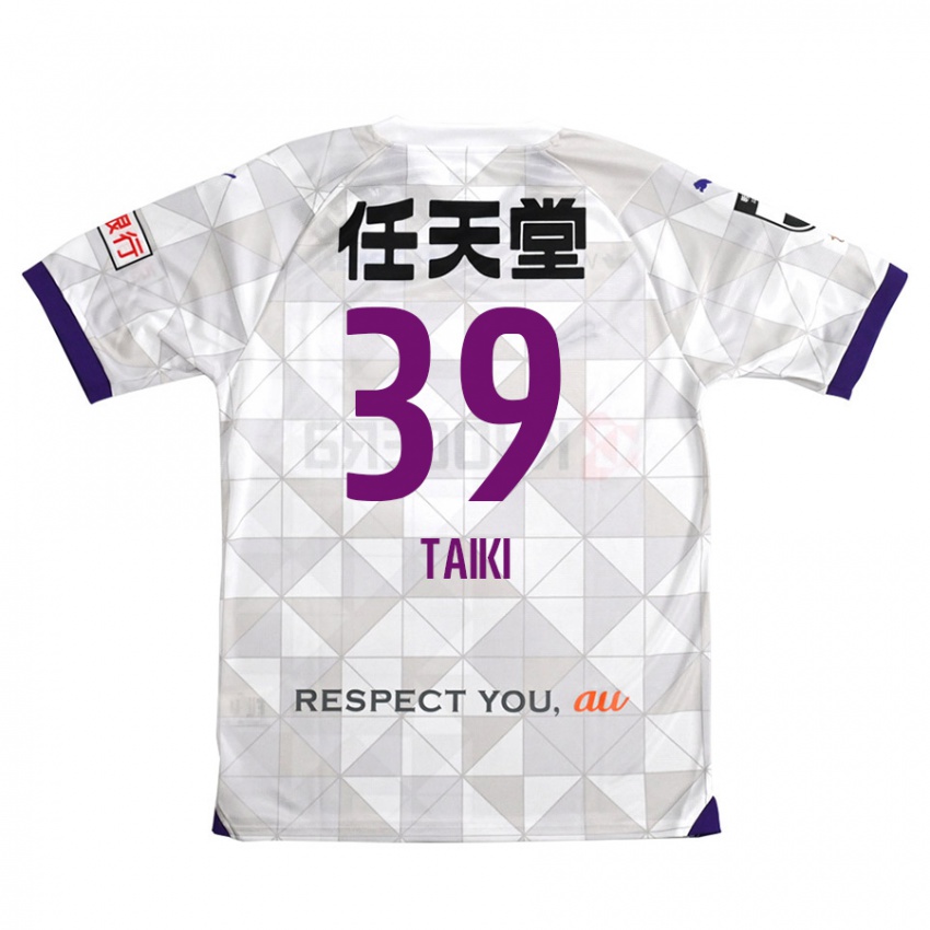 Kinder Taiki Hirato #39 Weiß Lila Auswärtstrikot Trikot 2024/25 T-Shirt