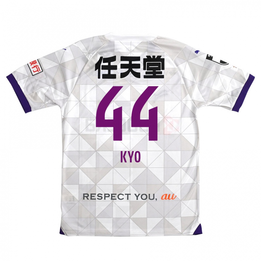 Kinder Kyo Sato #44 Weiß Lila Auswärtstrikot Trikot 2024/25 T-Shirt