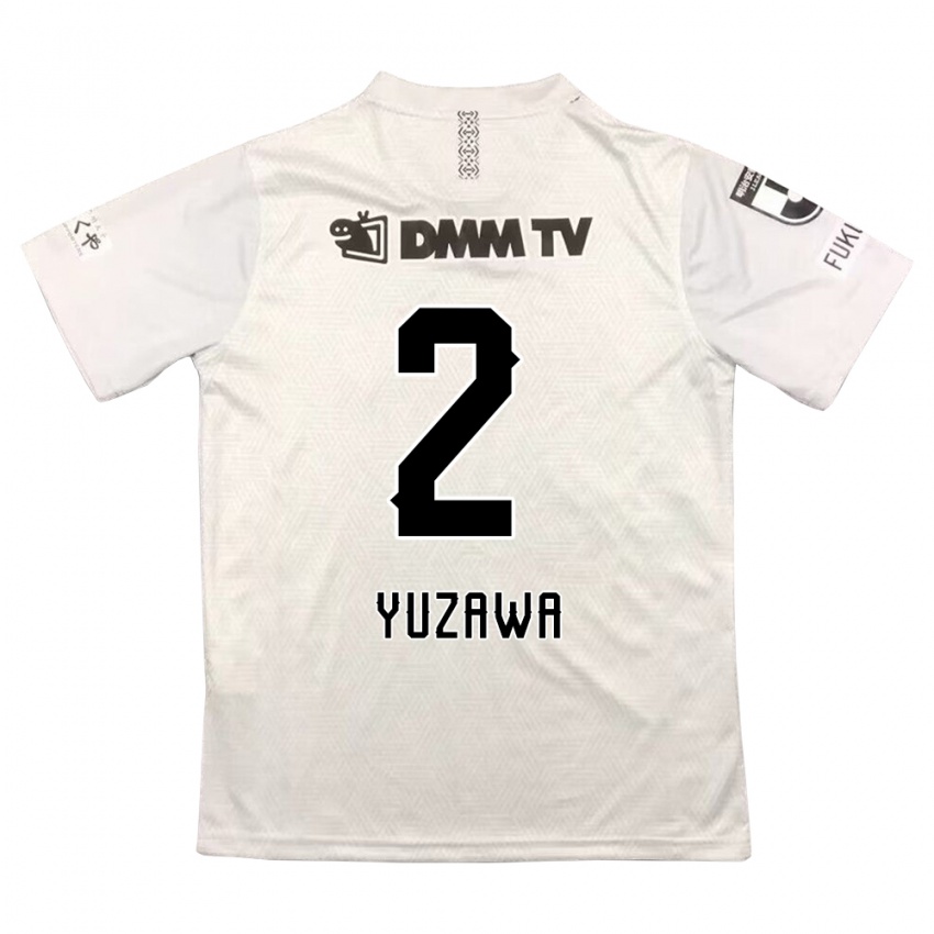 Kinder Masato Yuzawa #2 Grauschwarz Auswärtstrikot Trikot 2024/25 T-Shirt