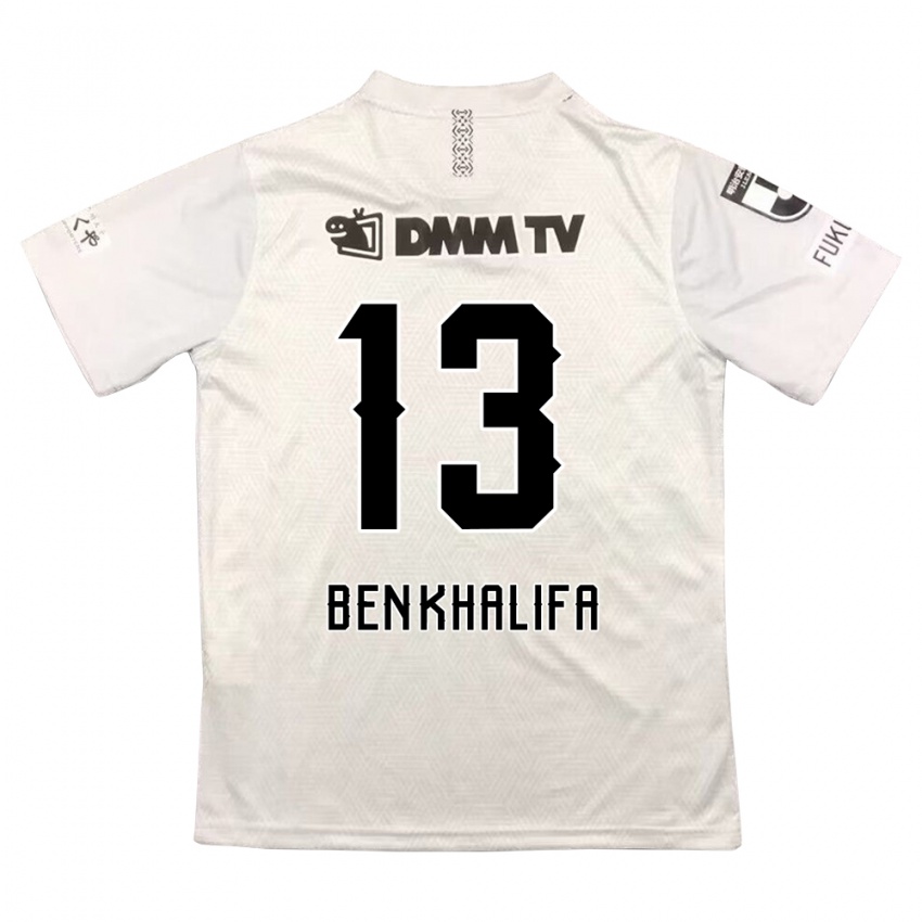 Kinder Nassim Ben Khalifa #13 Grauschwarz Auswärtstrikot Trikot 2024/25 T-Shirt