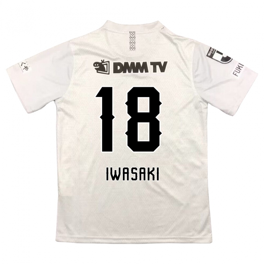 Kinder Yuto Iwasaki #18 Grauschwarz Auswärtstrikot Trikot 2024/25 T-Shirt