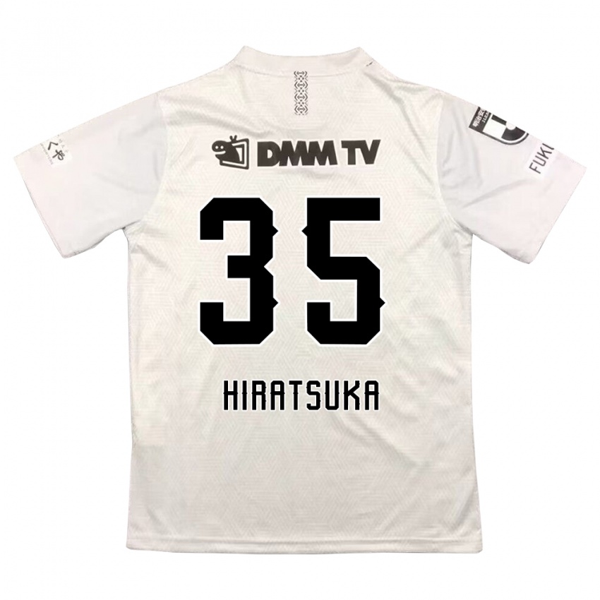 Kinder Yuto Hiratsuka #35 Grauschwarz Auswärtstrikot Trikot 2024/25 T-Shirt