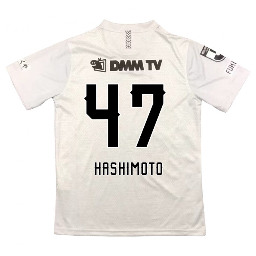 Kinder Yu Hashimoto #47 Grauschwarz Auswärtstrikot Trikot 2024/25 T-Shirt