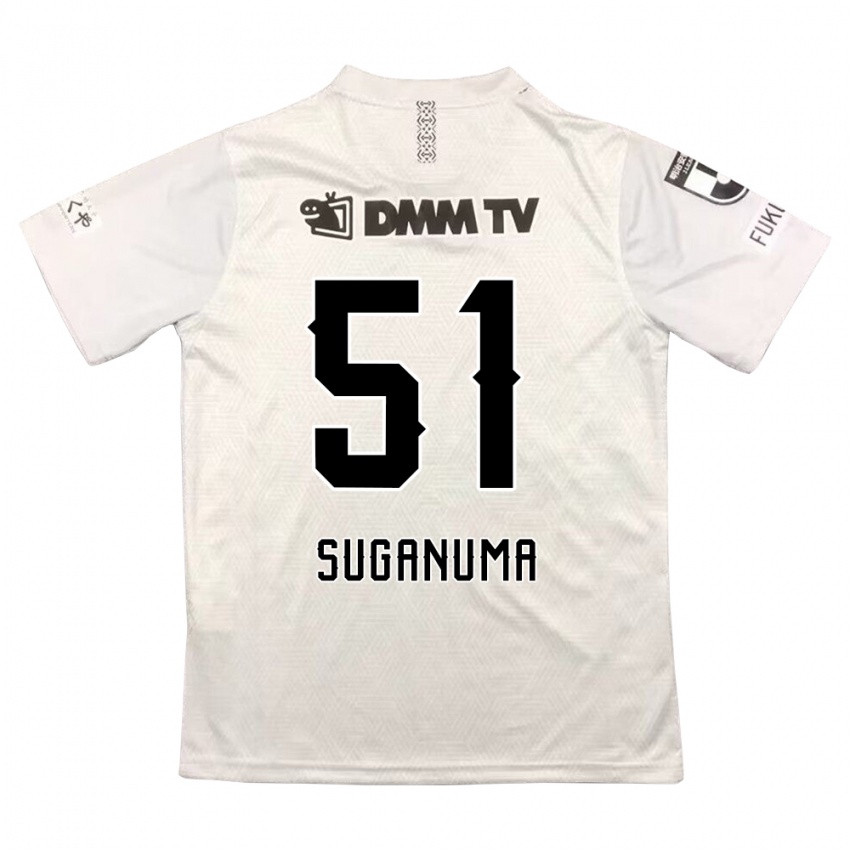 Kinder Kazuaki Suganuma #51 Grauschwarz Auswärtstrikot Trikot 2024/25 T-Shirt