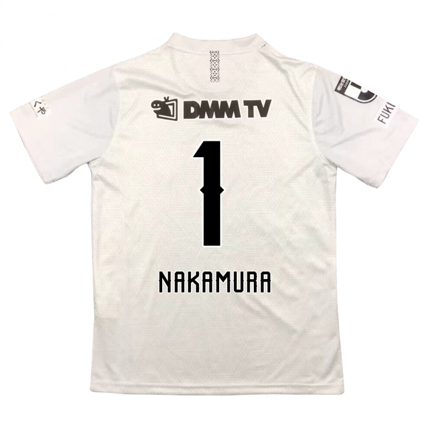 Kinder Seigo Nakamura #1 Grauschwarz Auswärtstrikot Trikot 2024/25 T-Shirt