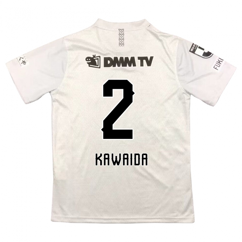 Kinder Ryoya Kawaida #2 Grauschwarz Auswärtstrikot Trikot 2024/25 T-Shirt