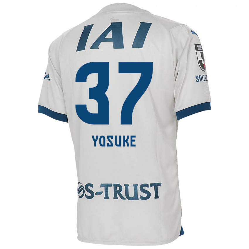 Kinder Yosuke Morishige #37 Weiß Blau Auswärtstrikot Trikot 2024/25 T-Shirt