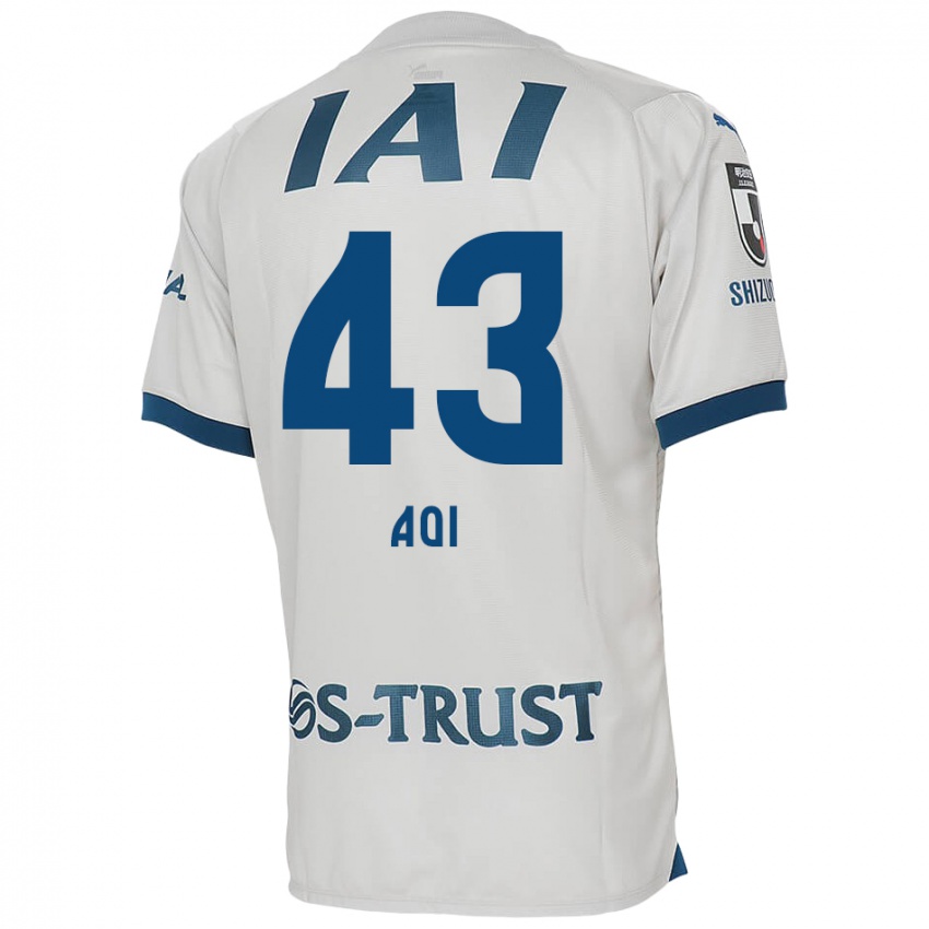 Kinder Aoi Ando #43 Weiß Blau Auswärtstrikot Trikot 2024/25 T-Shirt