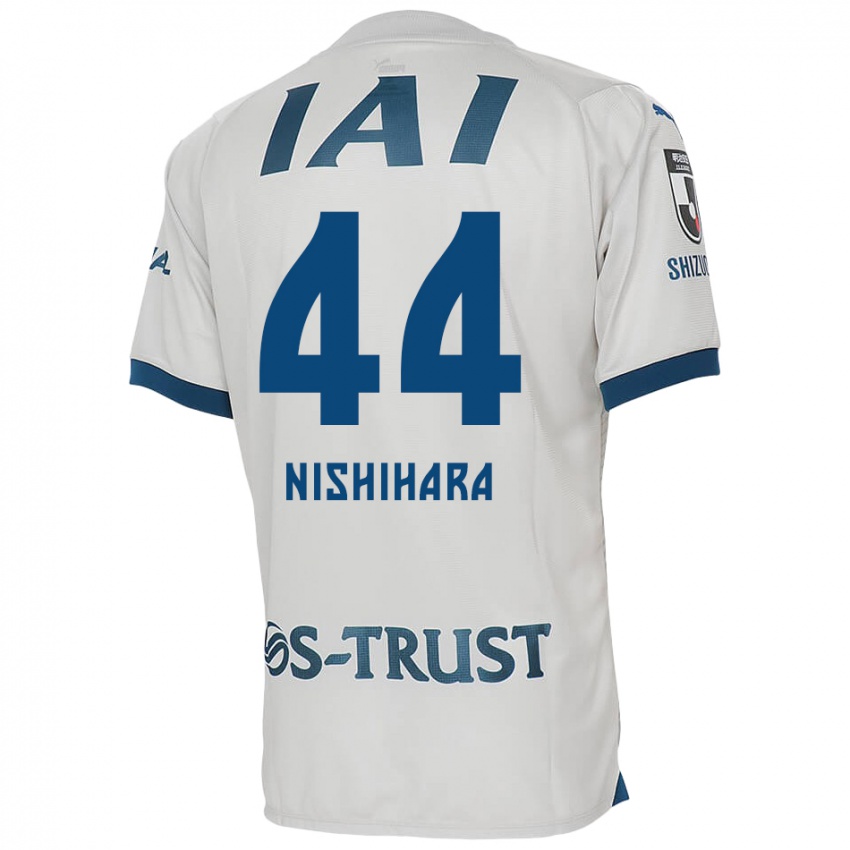 Kinder Motoki Nishihara #44 Weiß Blau Auswärtstrikot Trikot 2024/25 T-Shirt