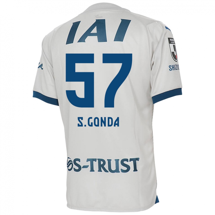 Kinder Shuichi Gonda #57 Weiß Blau Auswärtstrikot Trikot 2024/25 T-Shirt