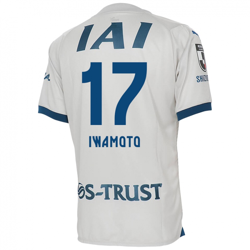 Kinder Shogo Iwamoto #17 Weiß Blau Auswärtstrikot Trikot 2024/25 T-Shirt