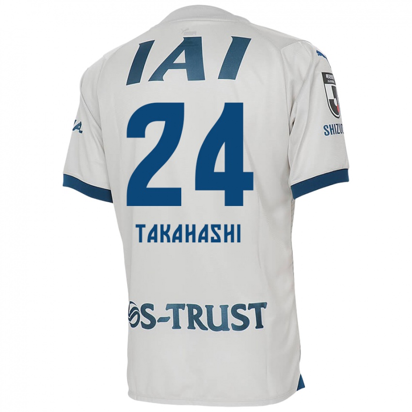 Kinder Yuzuki Takahashi #24 Weiß Blau Auswärtstrikot Trikot 2024/25 T-Shirt