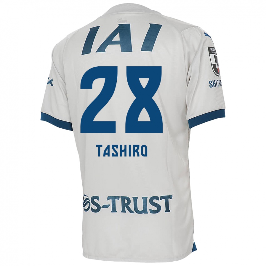 Kinder Hiroto Tashiro #28 Weiß Blau Auswärtstrikot Trikot 2024/25 T-Shirt