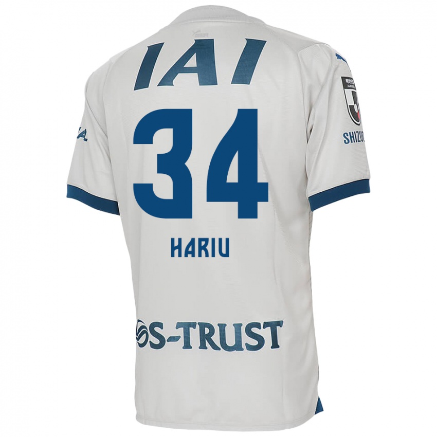 Kinder Ryota Hariu #34 Weiß Blau Auswärtstrikot Trikot 2024/25 T-Shirt