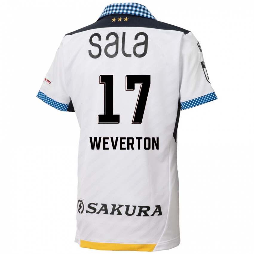 Kinder Weverton #17 Weiß Schwarz Auswärtstrikot Trikot 2024/25 T-Shirt