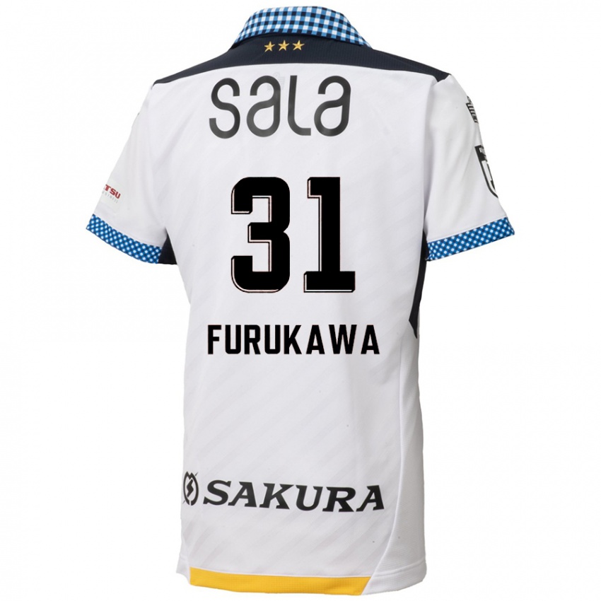 Kinder Yosuke Furukawa #31 Weiß Schwarz Auswärtstrikot Trikot 2024/25 T-Shirt