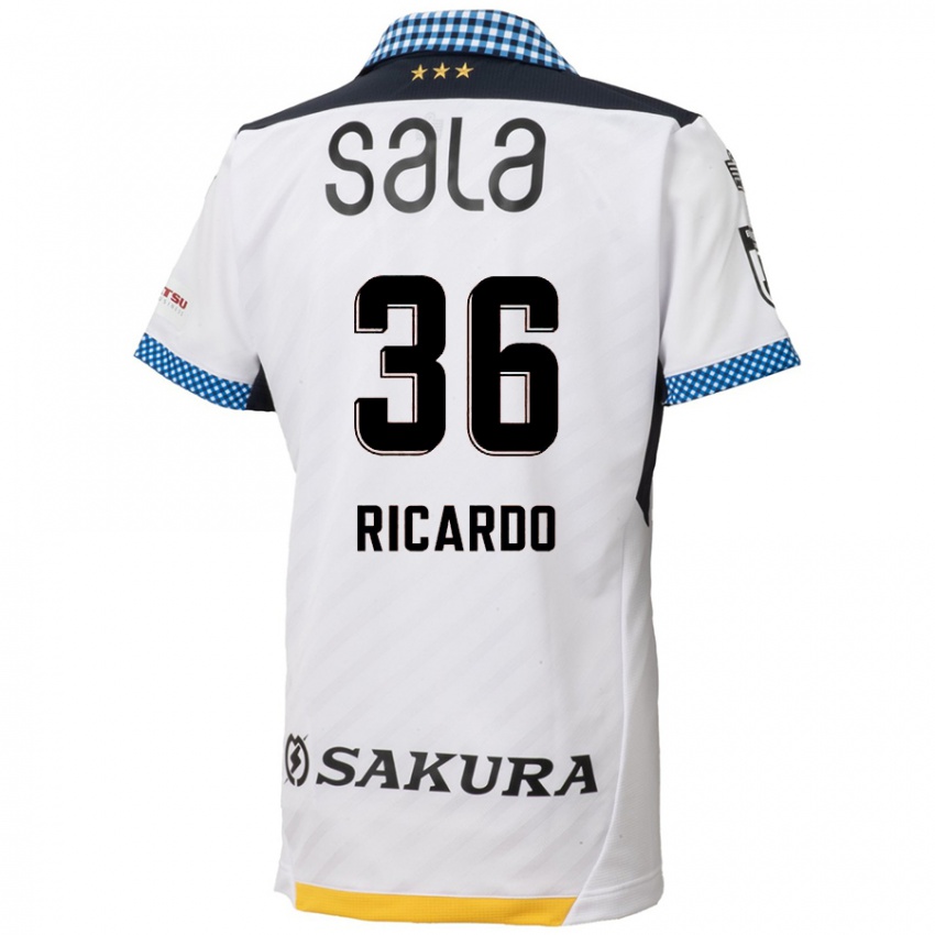 Kinder Ricardo Graça #36 Weiß Schwarz Auswärtstrikot Trikot 2024/25 T-Shirt