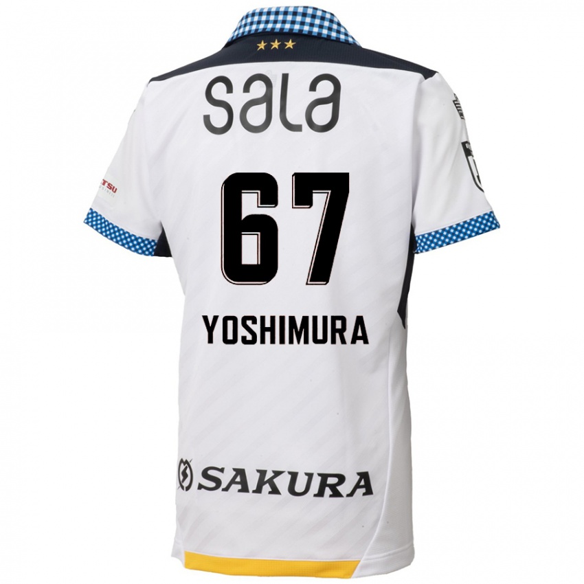 Kinder Ryusei Yoshimura #67 Weiß Schwarz Auswärtstrikot Trikot 2024/25 T-Shirt