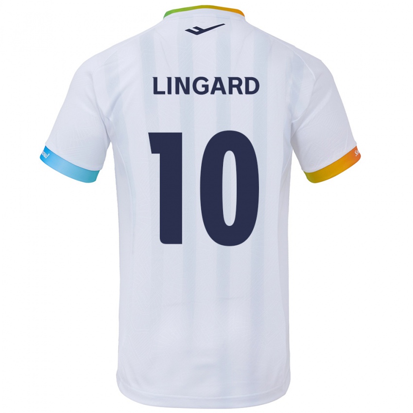 Kinder Jesse Lingard #10 Weiß Blau Auswärtstrikot Trikot 2024/25 T-Shirt