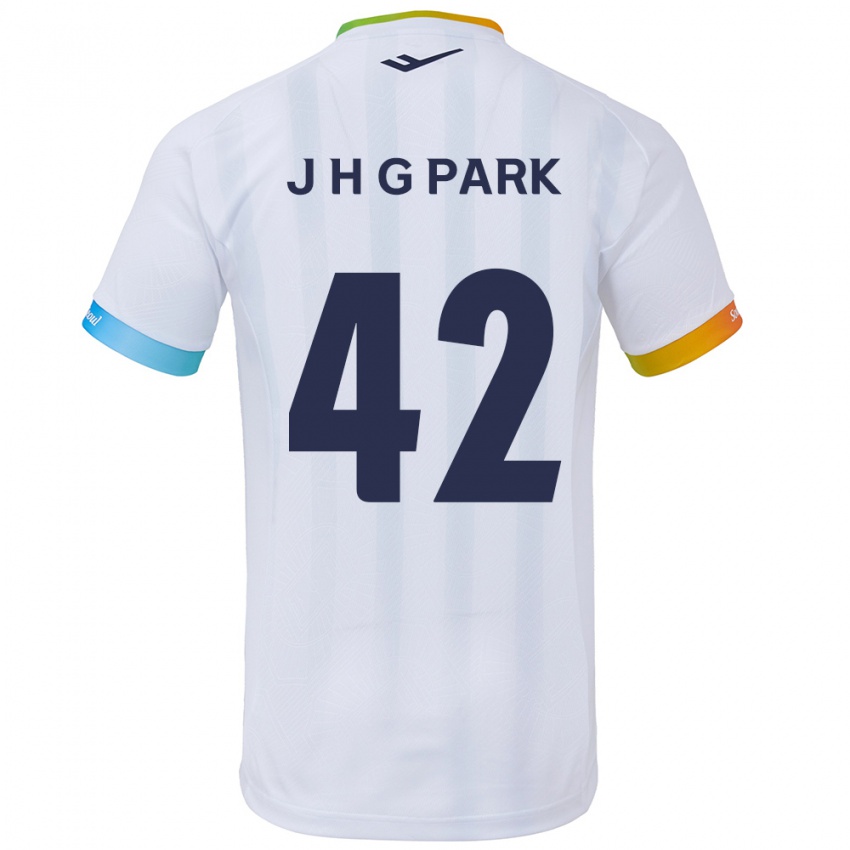 Kinder Jang Han-Gyeol Park #42 Weiß Blau Auswärtstrikot Trikot 2024/25 T-Shirt