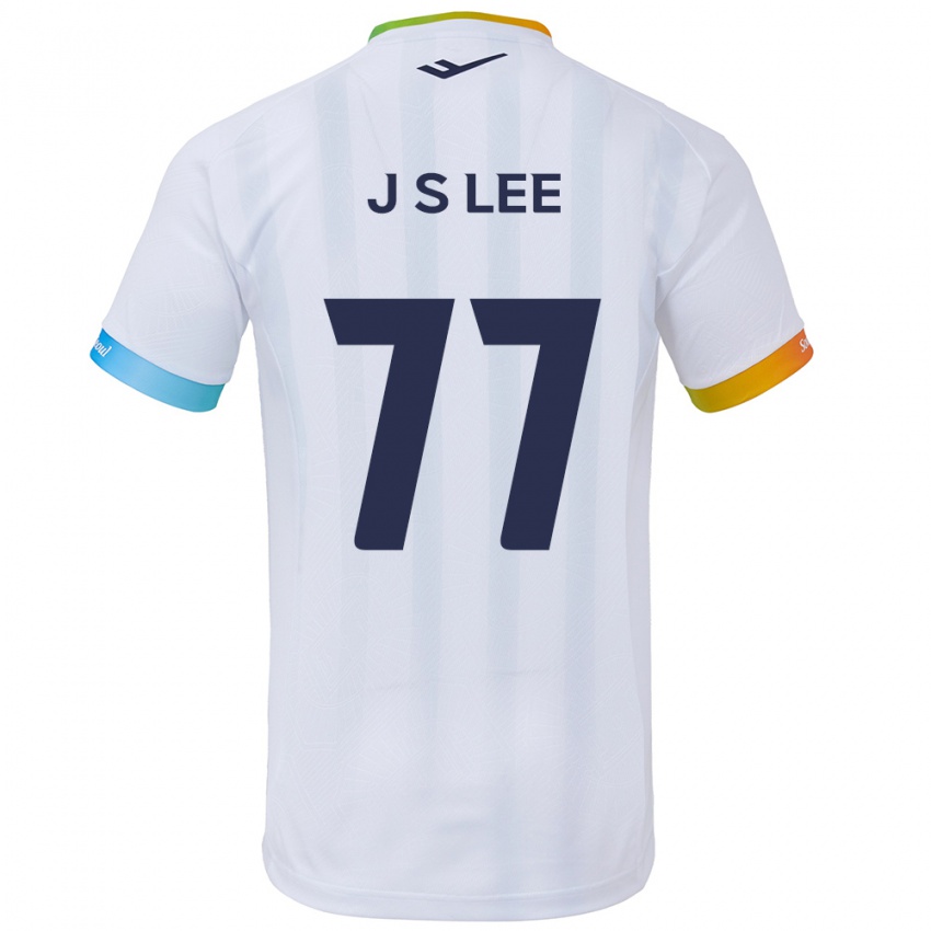 Kinder Seung-Joon Lee #77 Weiß Blau Auswärtstrikot Trikot 2024/25 T-Shirt