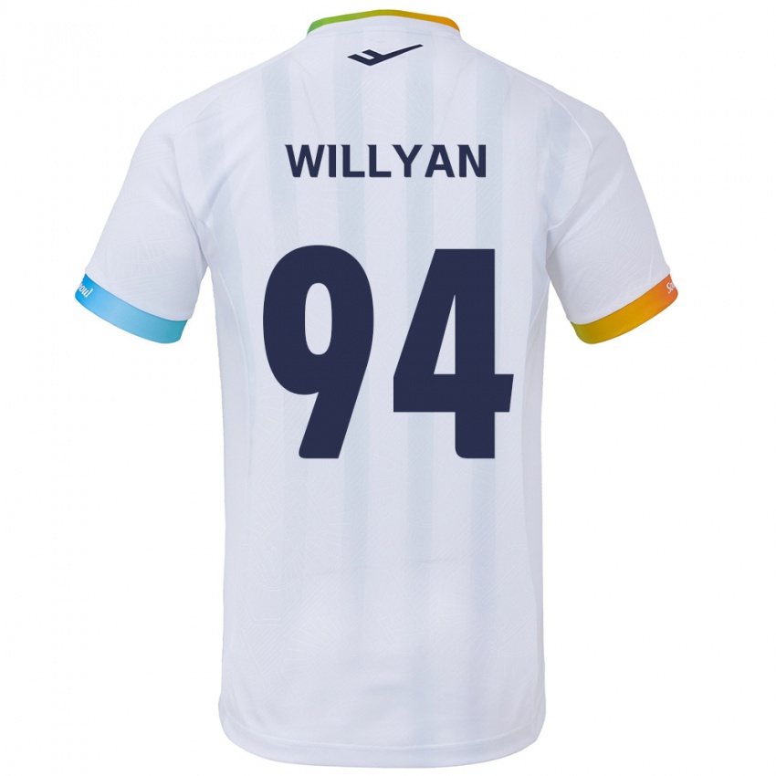 Kinder Willyan #94 Weiß Blau Auswärtstrikot Trikot 2024/25 T-Shirt