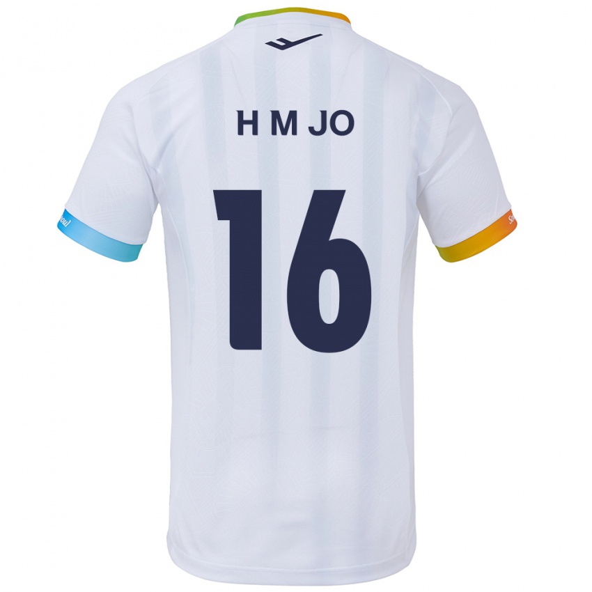 Kinder Min-Hyeop Jo #16 Weiß Blau Auswärtstrikot Trikot 2024/25 T-Shirt