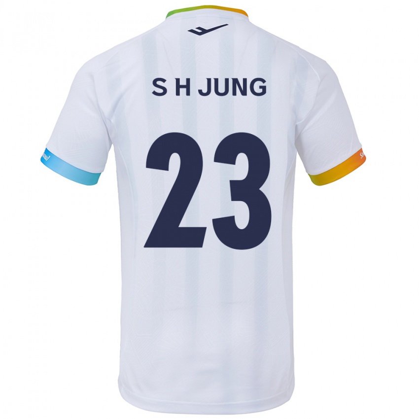 Kinder Hyeon-Soo Jung #23 Weiß Blau Auswärtstrikot Trikot 2024/25 T-Shirt