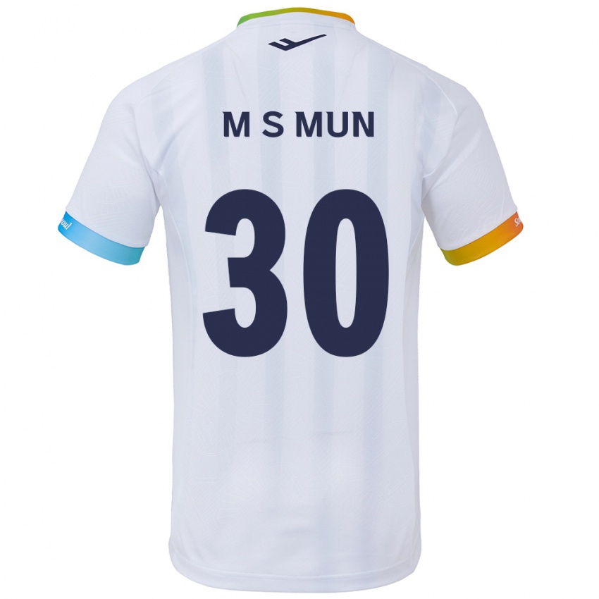 Kinder Seong-Min Mun #30 Weiß Blau Auswärtstrikot Trikot 2024/25 T-Shirt