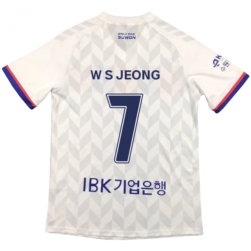 Kinder Seung-Won Jeong #7 Weiß Blau Auswärtstrikot Trikot 2024/25 T-Shirt