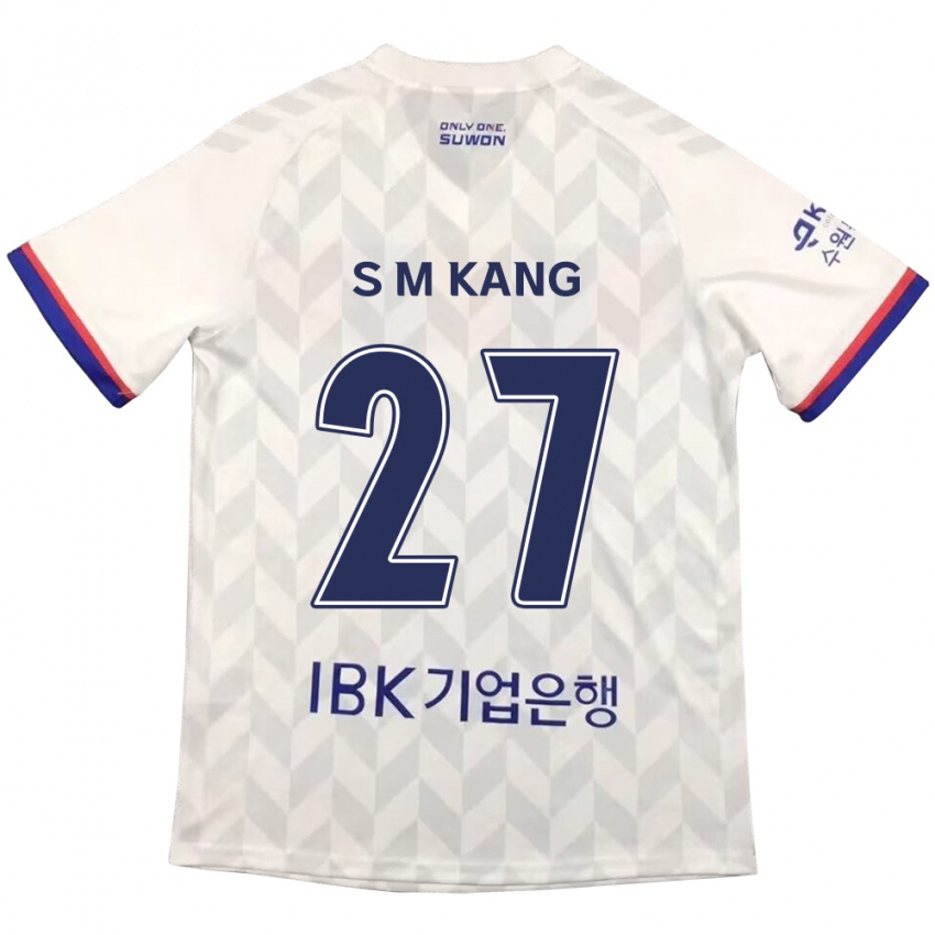 Kinder Min-Sung Kang #27 Weiß Blau Auswärtstrikot Trikot 2024/25 T-Shirt