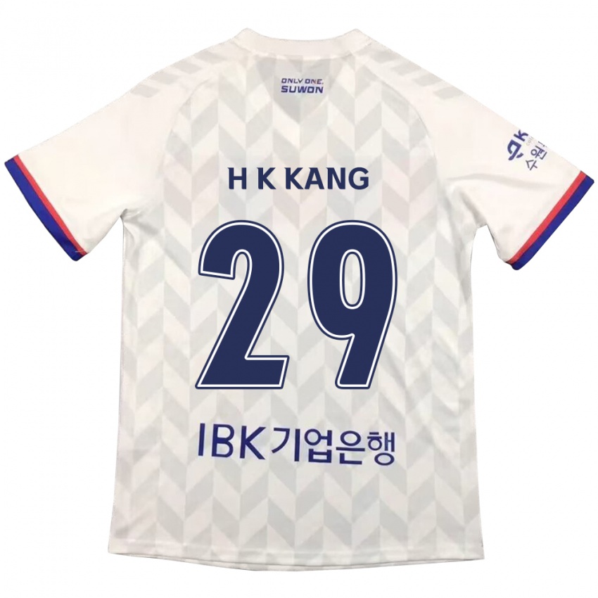 Kinder Kyo-Hun Kang #29 Weiß Blau Auswärtstrikot Trikot 2024/25 T-Shirt