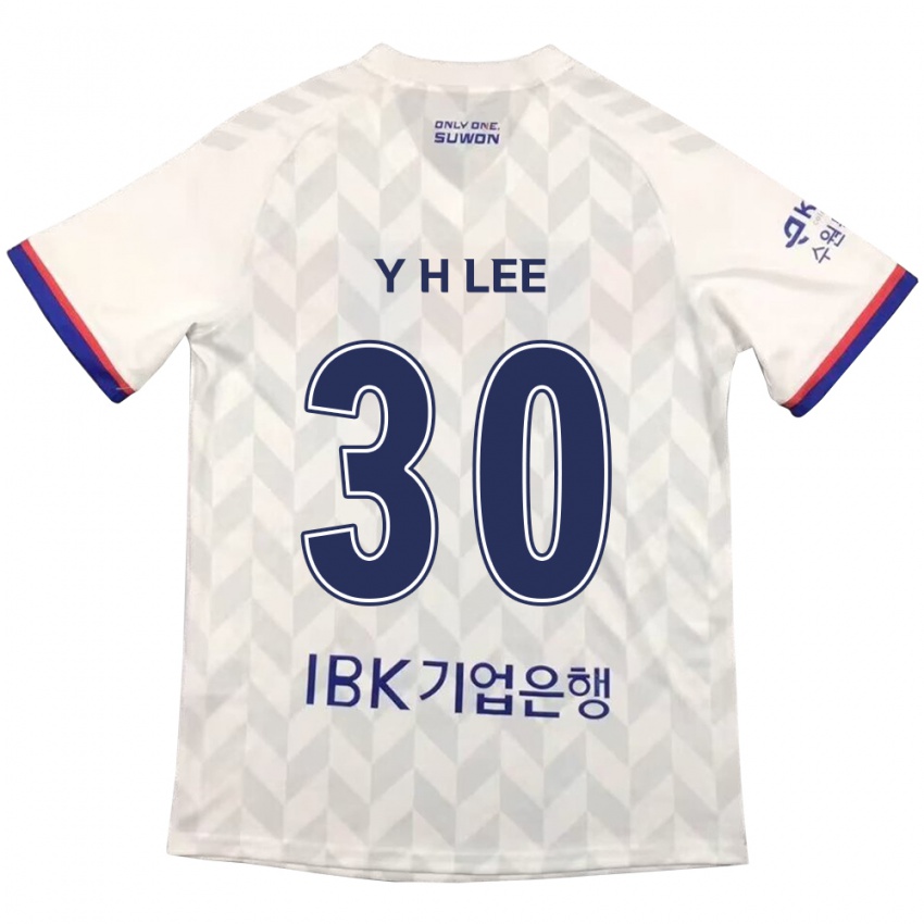 Kinder Hyeon-Yong Lee #30 Weiß Blau Auswärtstrikot Trikot 2024/25 T-Shirt