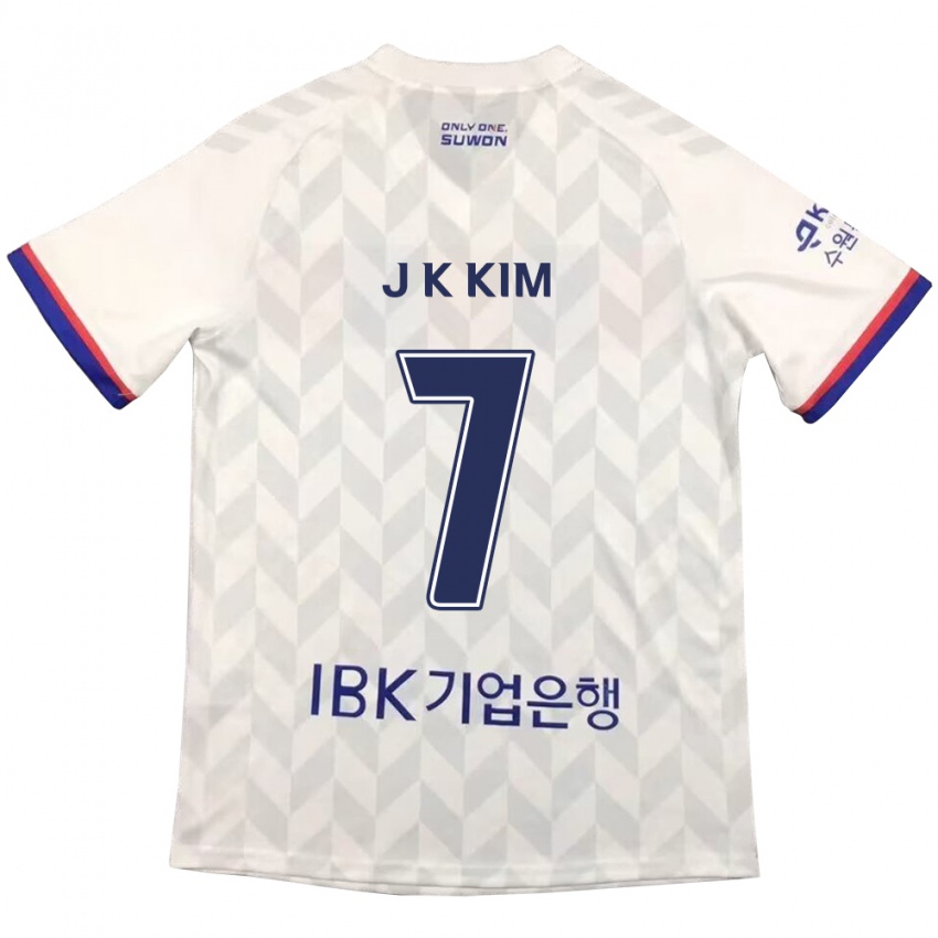 Kinder Ki-Jun Kim #7 Weiß Blau Auswärtstrikot Trikot 2024/25 T-Shirt