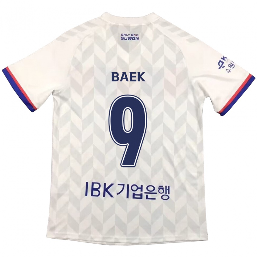 Kinder Kyeong Baek #9 Weiß Blau Auswärtstrikot Trikot 2024/25 T-Shirt