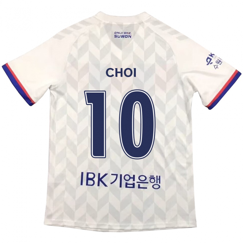 Kinder San Choi #10 Weiß Blau Auswärtstrikot Trikot 2024/25 T-Shirt